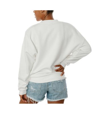 Women's White Purdue Boilermakers Freestyle Fleece Pullover Sweatshirt