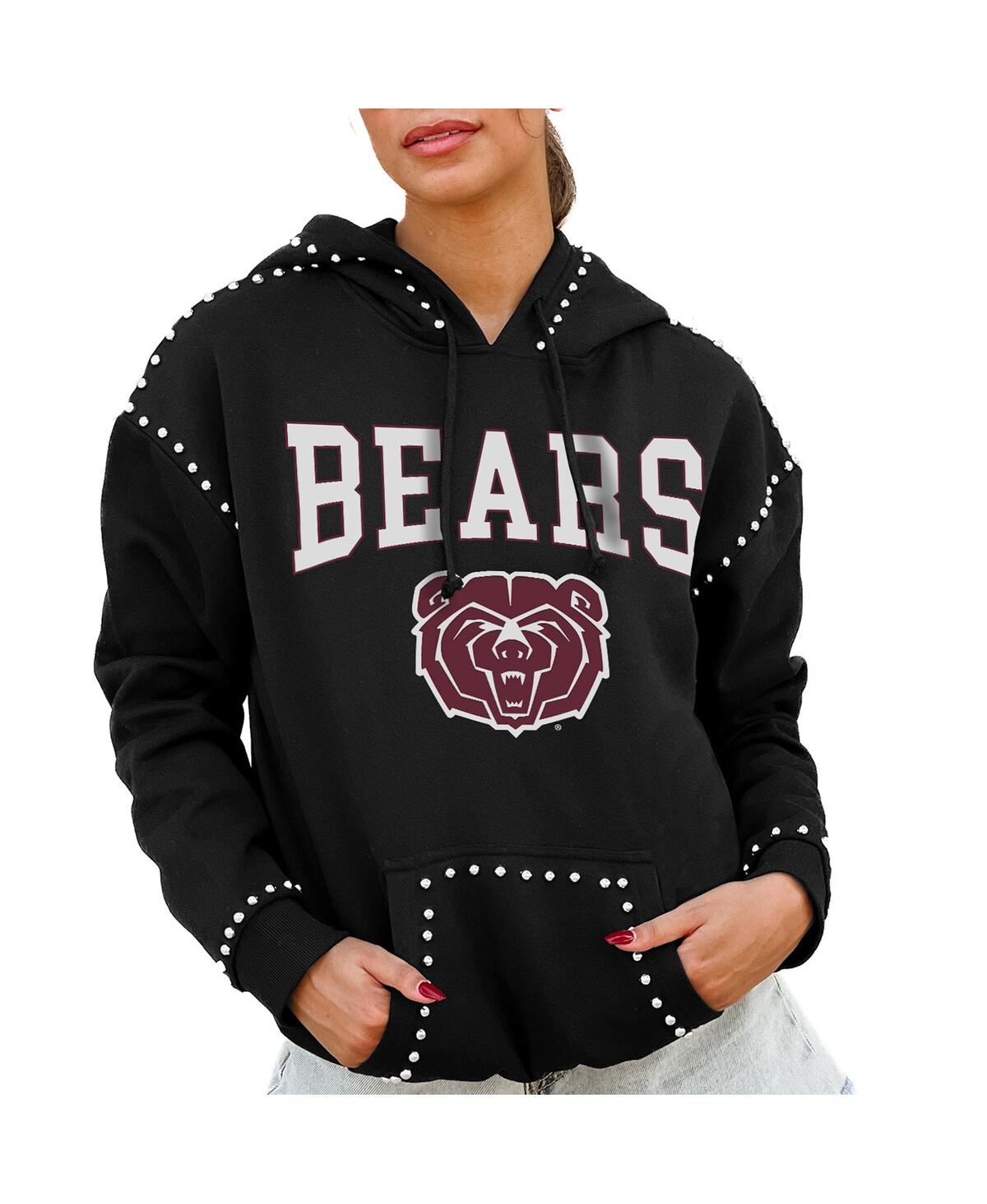Women's Black Missouri State University Bears Studded Pullover Hoodie - Black
