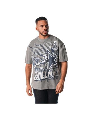 The Wild Collective - Men's and Women's Gray Dallas Cowboys Streetwear Flames T-Shirt