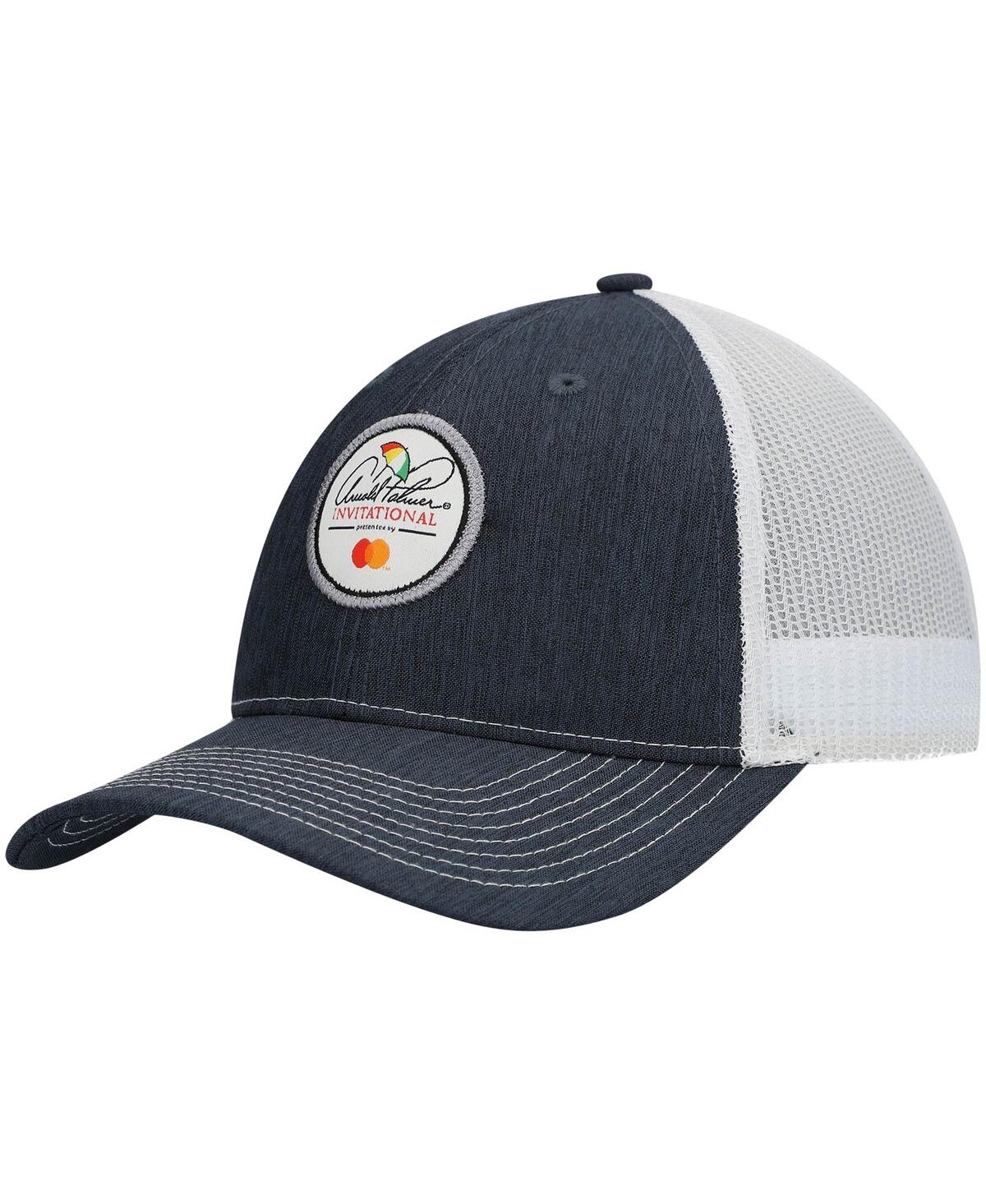Men's Navy/White Arnold Palmer Invitational Logo Mesh Snapback Hat - Navy, White