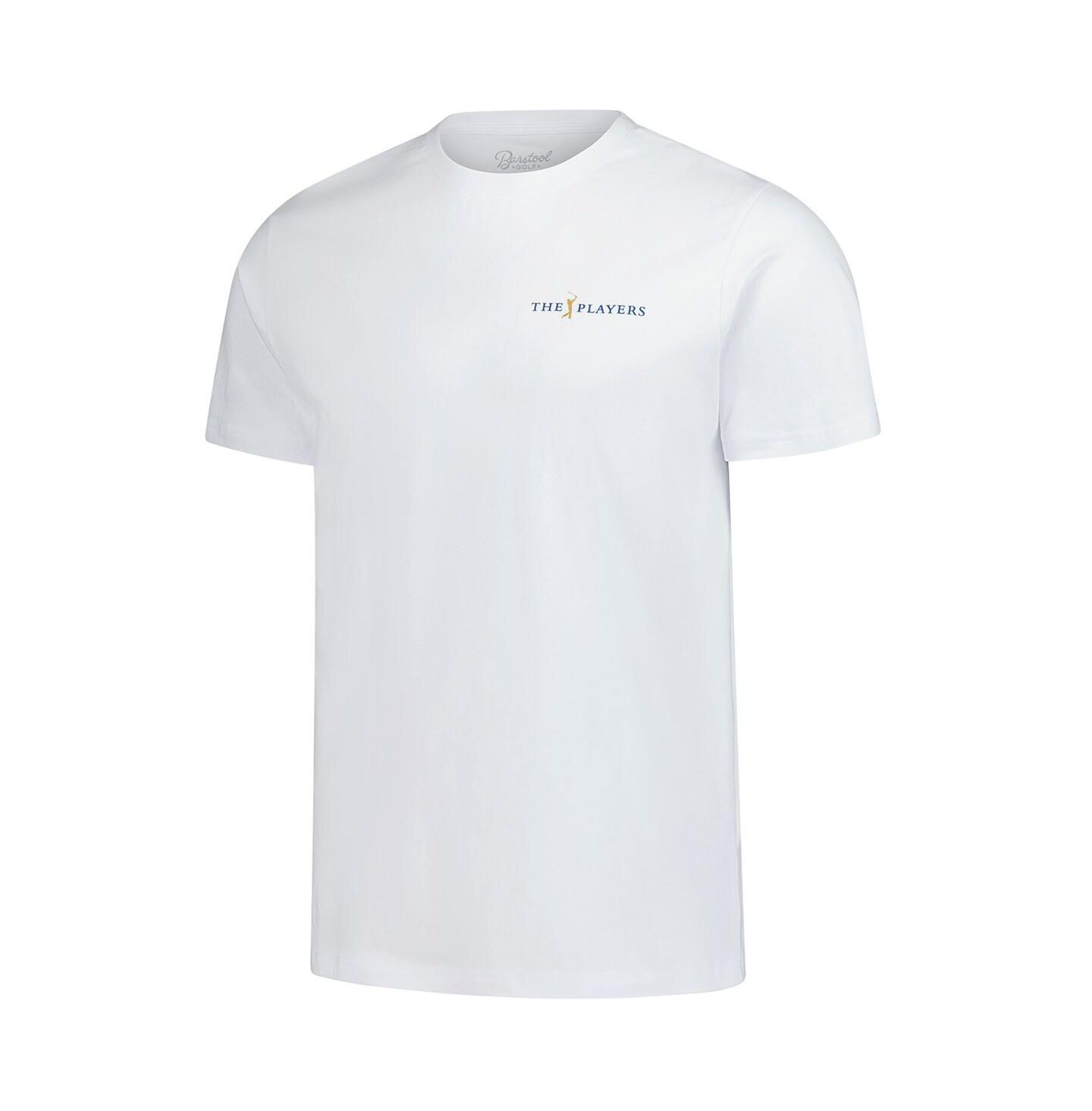 Мужская футболка Barstool Golf White the Players Florida Orange Garment Dyed — фото 3