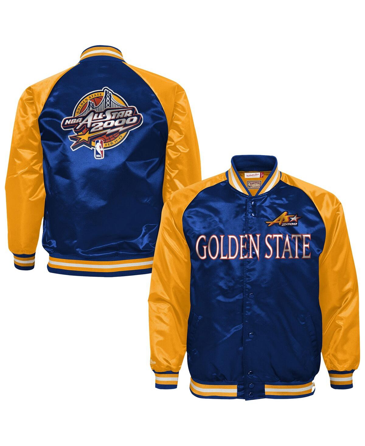 Mitchell & Ness Big Boys And Girls Navy 2000 Nba All-star Game Satin Lightweight Raglan Full-snap Jacket In Navy