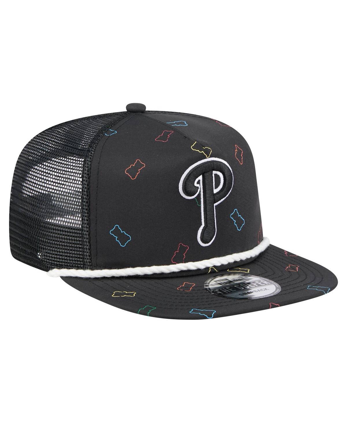 Shop New Era Men's Black Philadelphia Phillies Gummy Golfer Trucker Adjustable Hat