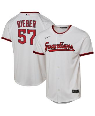 Nike - Big Boys and Girls Shane Bieber White Cleveland Guardians Home Replica Player Jersey