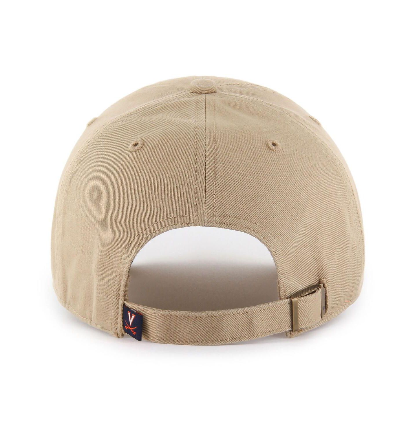 Мужская кепка '47 Brand Khaki Virginia Cavaliers Clean Up Adjustable Hat — фото 2