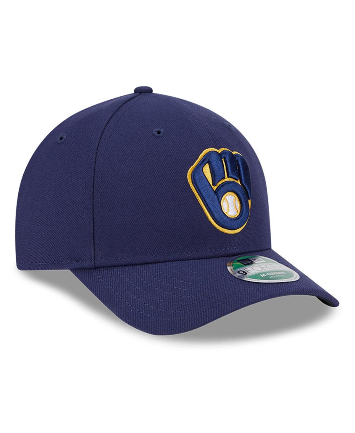 NEW ERA MEN'S NAVY MILWAUKEE BREWERS PLAYER REPLICA 9FORTY ADJUSTABLE HAT 