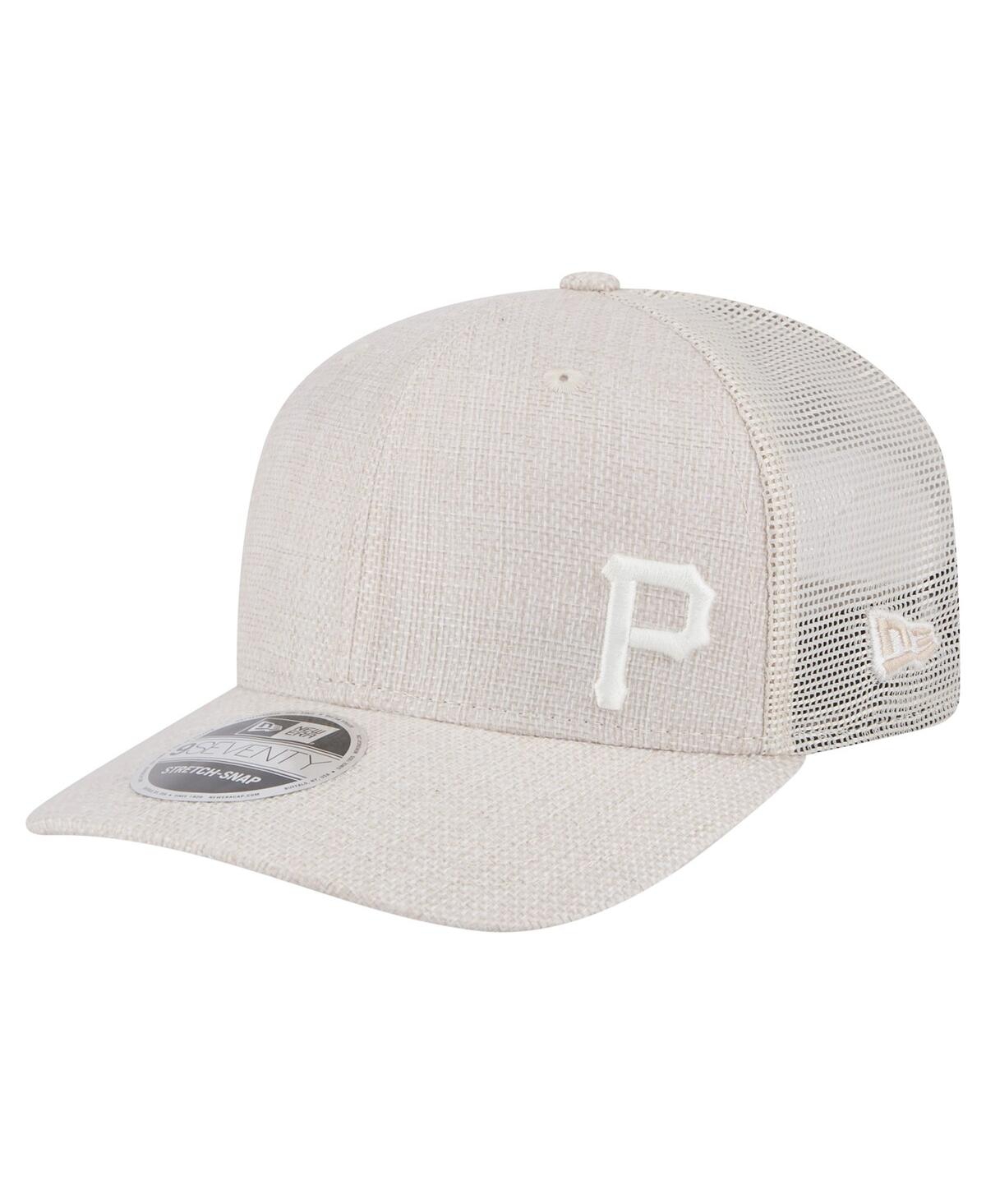 NEW ERA MEN'S LIGHT BEIGE PITTSBURGH PIRATES FLAWLESS 9SEVENTY STRETCH-SNAP HAT 