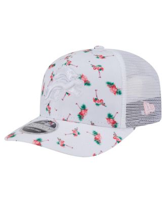 New Era - Men's White Detroit Lions Adventure Flamingo Pattern 9SEVENTY Stretch-Snap Hat