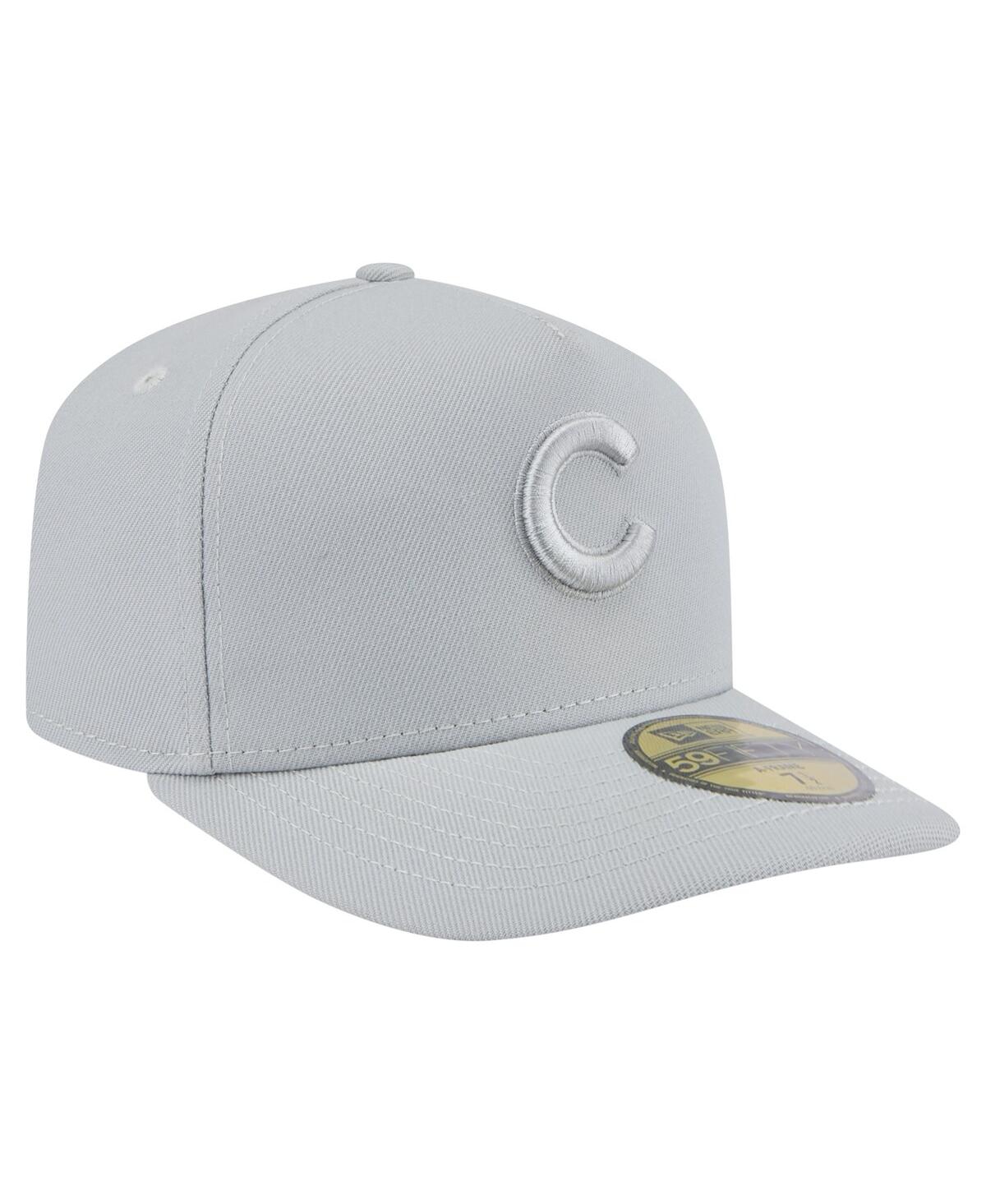 New Era Men's Gray Chicago Cubs Colorpack 59fifty Fitted Hat In Gray