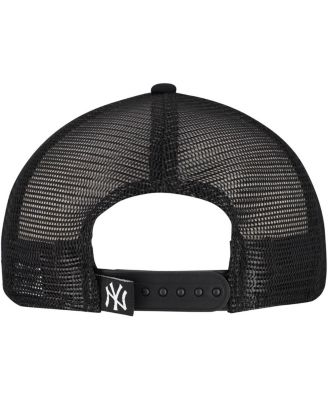 Men's Black New York Yankees Retro Bold A-Frame Trucker 9FORTY Adjustable Hat