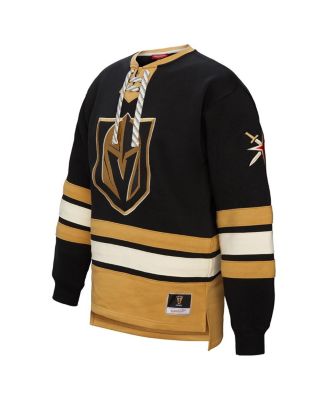 Women's Black Vegas Golden Knights Heritage Lace-Up Pullover Sweatshirt