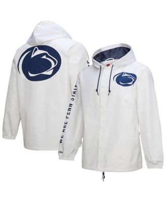 Mitchell & Ness - Men's White Penn State Nittany Lions Coaches Full-Snap Hoodie Jacket