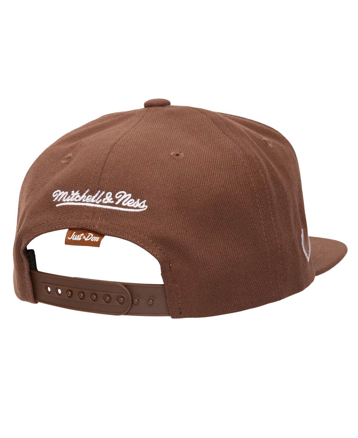 Mitchell & Ness Men's Brown San Diego Padres Just Don X Mlb Lux Script Snapback Hat In Brown