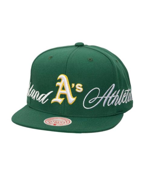 Мужская кепка-снэпбэк Mitchell & Ness Oakland Athletics Just Don x MLB Lux Script, Green