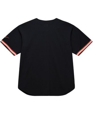 Men's Black Texas Longhorns On The Clock Full-Button Fashion Jersey