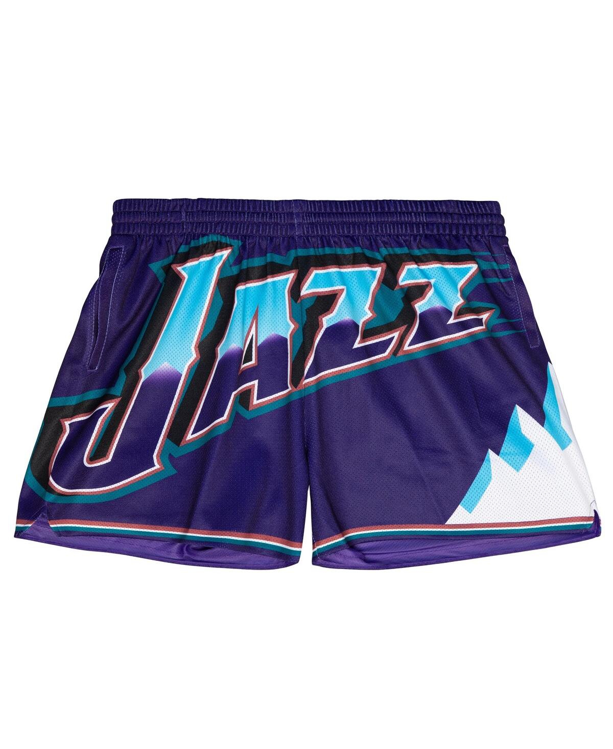 Mitchell & Ness Women's Purple Utah Jazz Swingman Big Face 3.0 Basketball Shorts In Purple