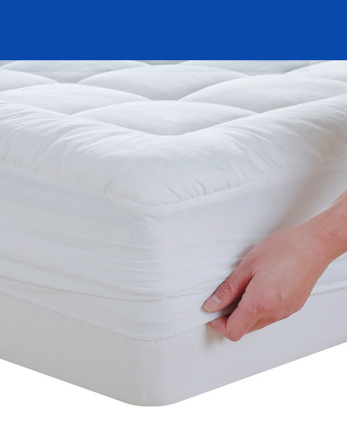 Payton Quilted Mattress Pad With Cover, Twin In White