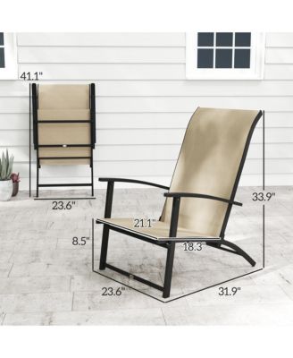 Folding Patio Chairs Set of 2, Portable Camping Chairs,