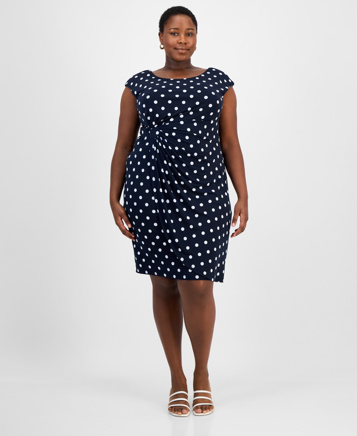 Connected Plus Size Printed Jersey Sheath Dress
