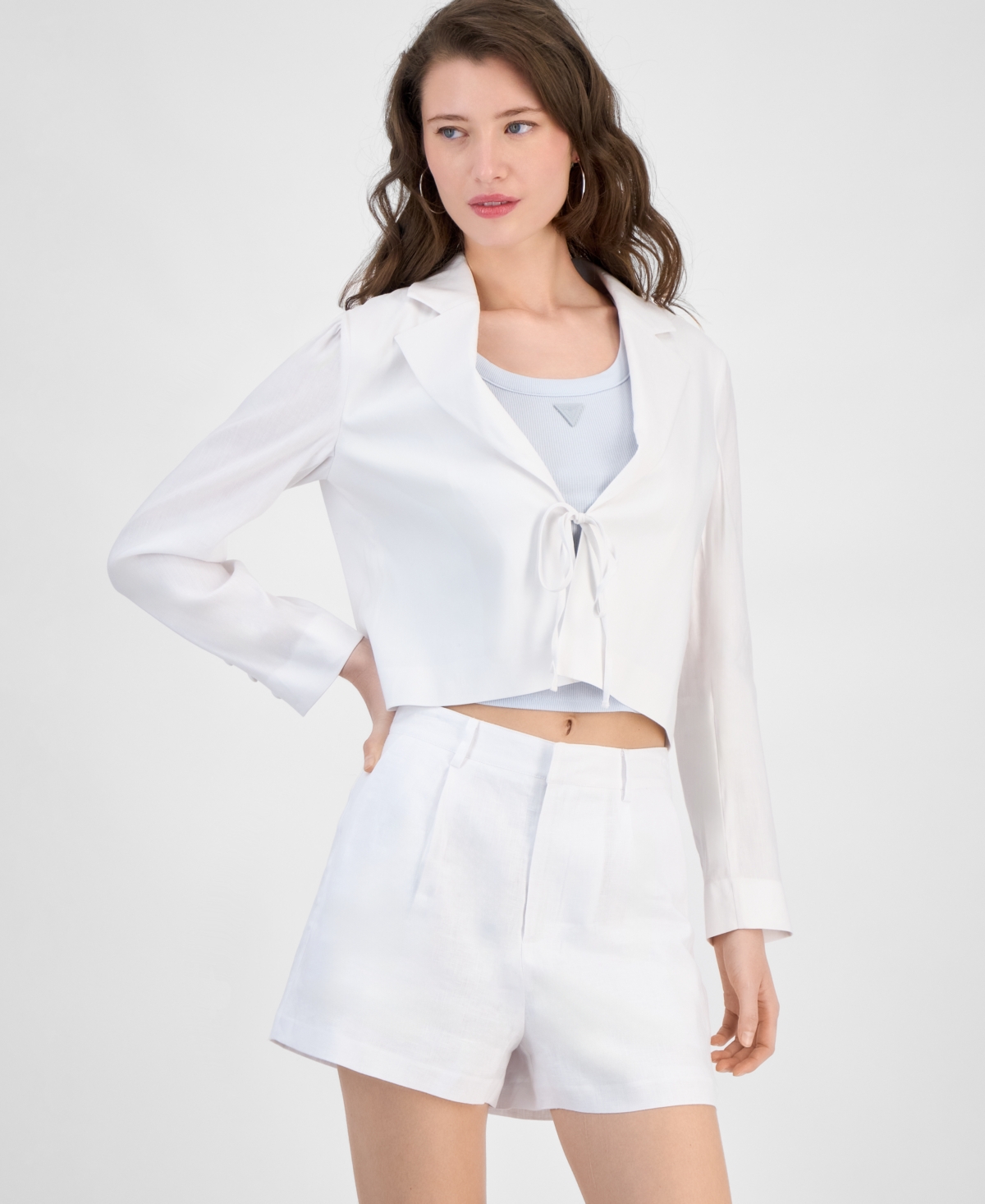 Guess Women's Linden Tie-front Cropped Blazer