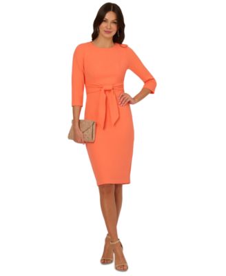 Women's Crepe 3/4-Sleeve Sheath Dress