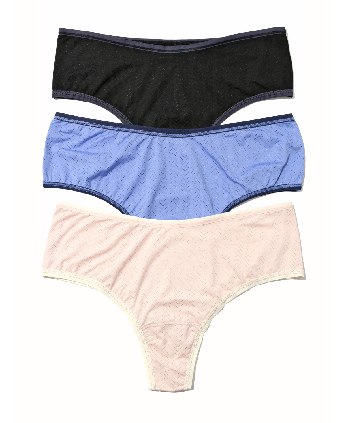 HANKY PANKY WOMEN'S MOVE CALM HI-RISE THONG 3 PACK 