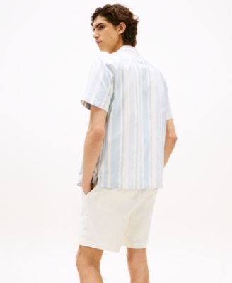 Men's Relaxed-Fit Stripe Camp Shirt