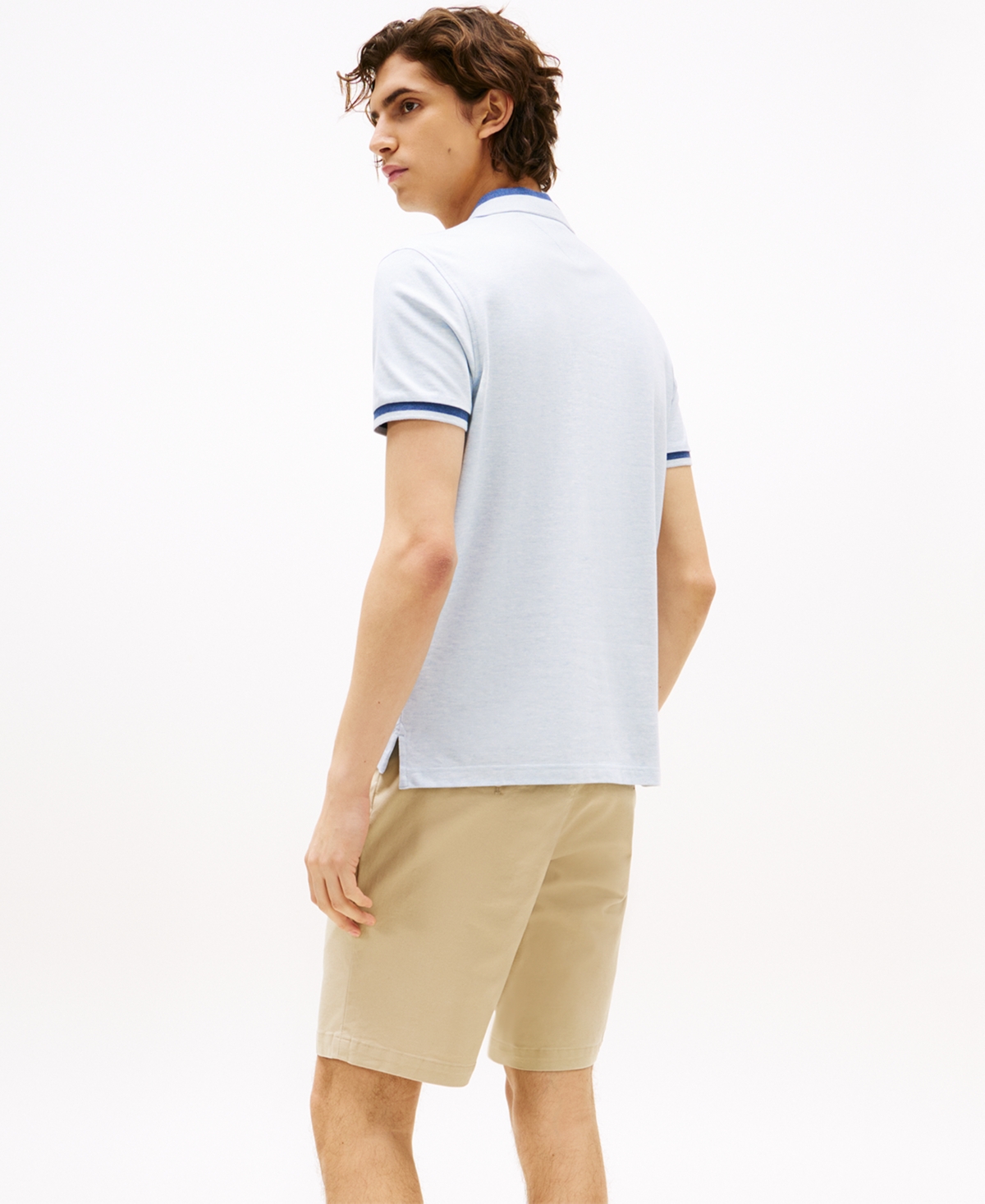 Tommy Hilfiger Men's Regular-fit Contrast-collar Polo Shirt In Blue