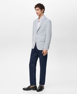 Men's Slim-Fit Cotton-Blend Blazer