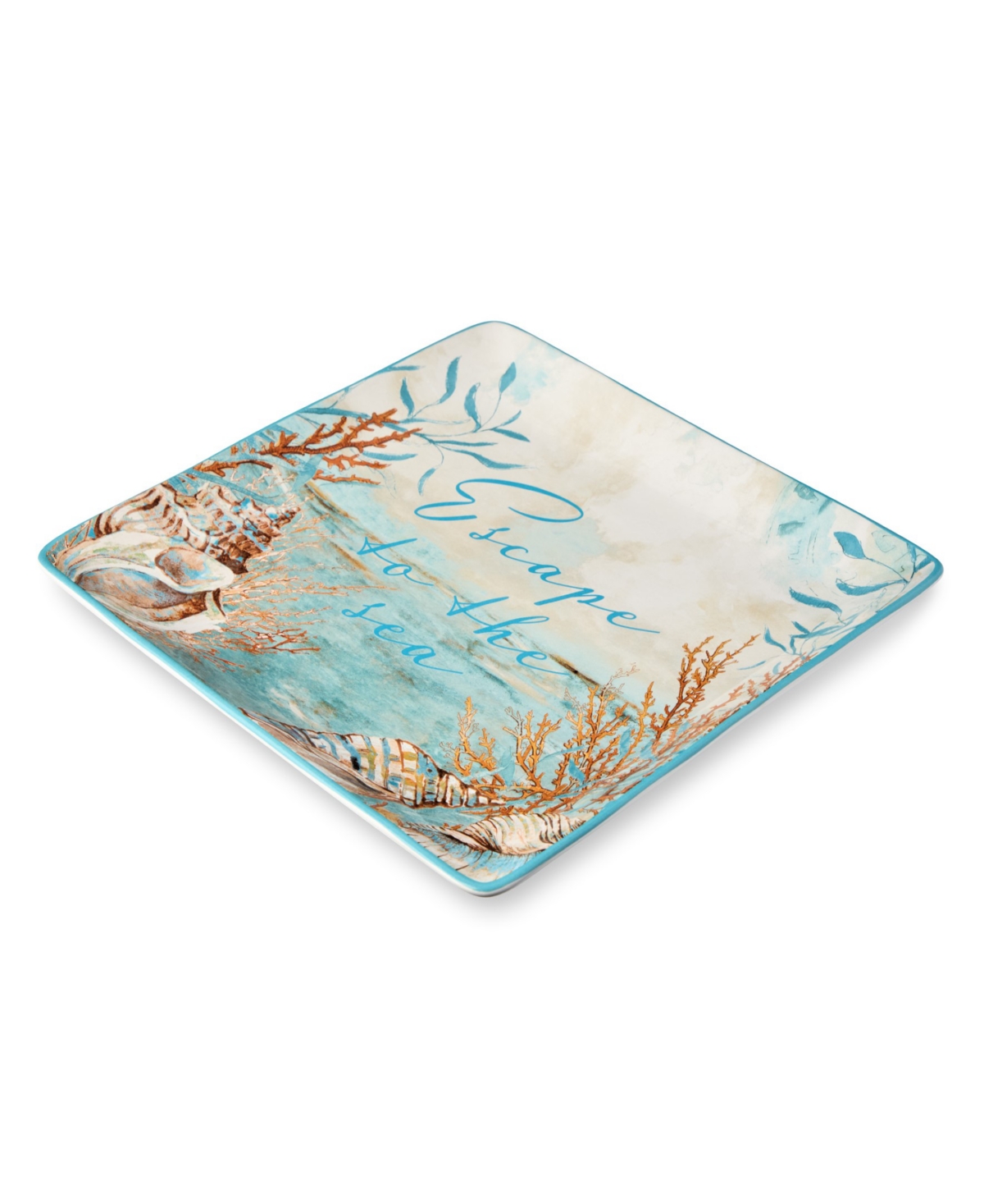 Certified International Escape To The Sea Rectangular Platter In Miscellaneous
