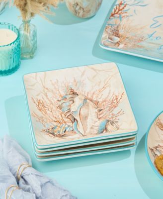 Escape to the Sea 4-Pc. Dinner Plates, Service For 4