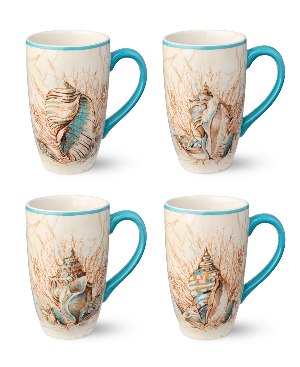 Escape to the Sea Mugs, Set of 4 - Miscellaneous