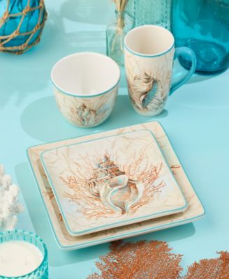 Escape to the Sea 16-Pc. Dinnerware Set, Service for 4