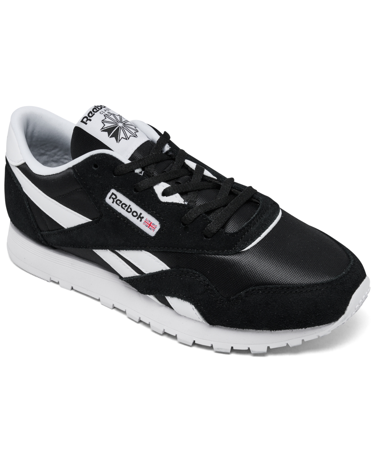 Shop Reebok Kids Classic Nylon Casual Sneakers From Finish Line In Black,white