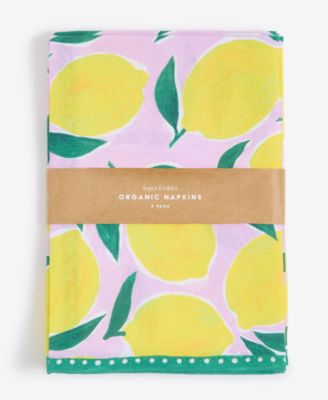 Supra Endura - Cotton Lemon Napkin, Set of 4