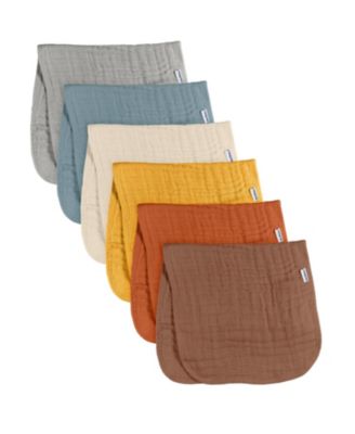 Gerber Baby Neutral Multi Browns Muslin Burpcloths - 6-Pack - Brown 23$