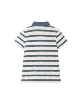 Toddler Boys Toddler/Child Navy Striped Textured Polo