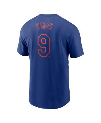 Men's Brandon Nimmo Royal New York Mets Fuse Name Number T-Shirt