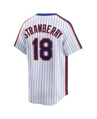 Men's Darryl Strawberry White New York Mets Throwback Cooperstown Collection Limited Jersey
