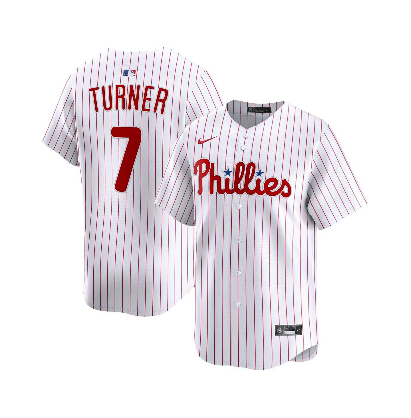 Мужской топ Nike Trea Turner White Philadelphia Phillies Home Limited Player Jersey — фото 1