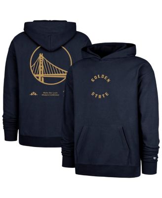 '47 Brand - Men's Navy Golden State Warriors 2024/25 City Edition Double Crossover Foundation Pullover Hoodie