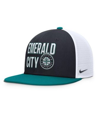 Men's Navy/Aqua Seattle Mariners Pro Trucker Snapback Hat
