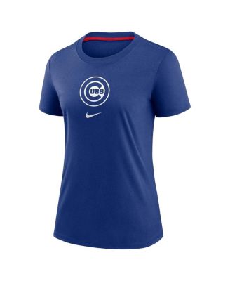 Women's Royal Chicago Cubs Authentic Collection Early Work Tri-Blend T-Shirt