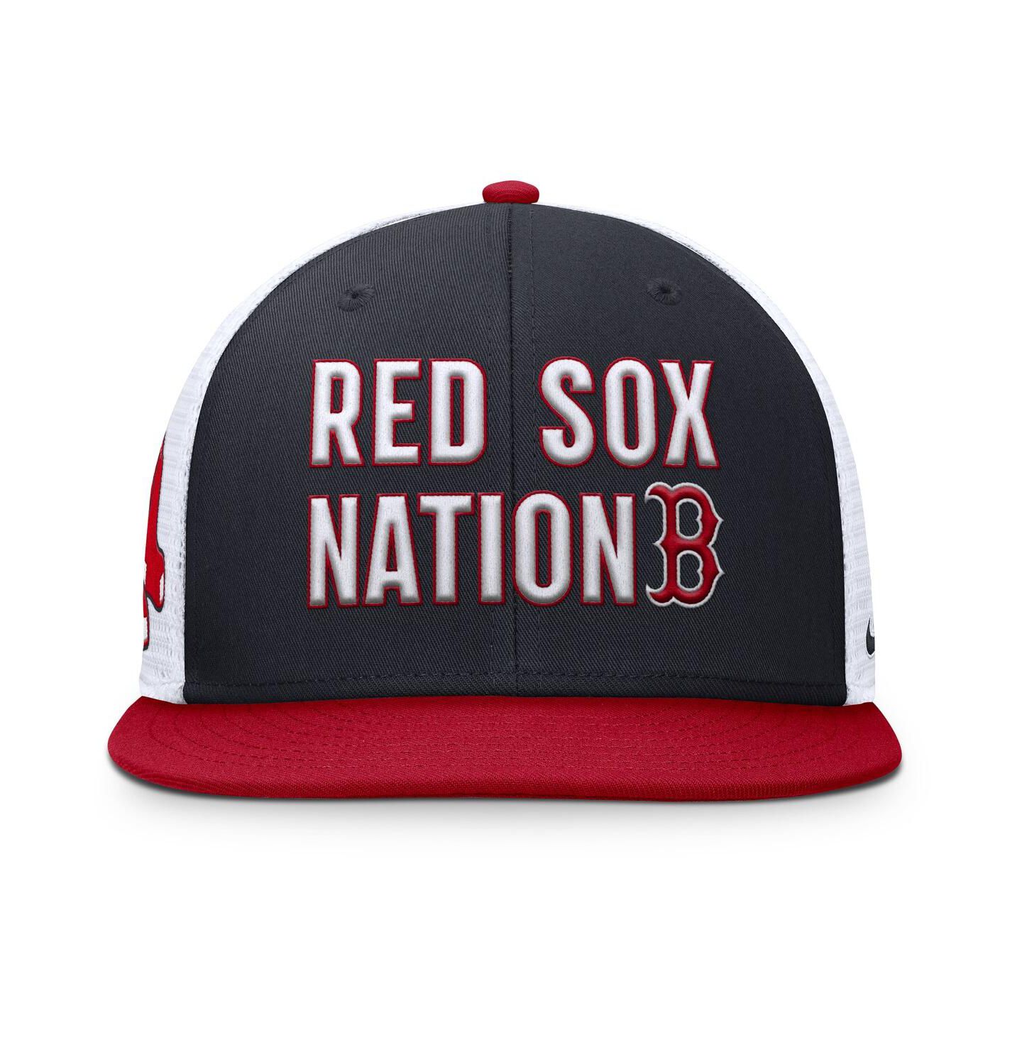 Мужская кепка Nike Navy/Red Boston Red Sox Pro Trucker Snapback Hat — фото 3