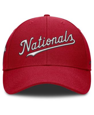 Men's Red Washington Nationals Rise Gaberdine Adjustable Hat