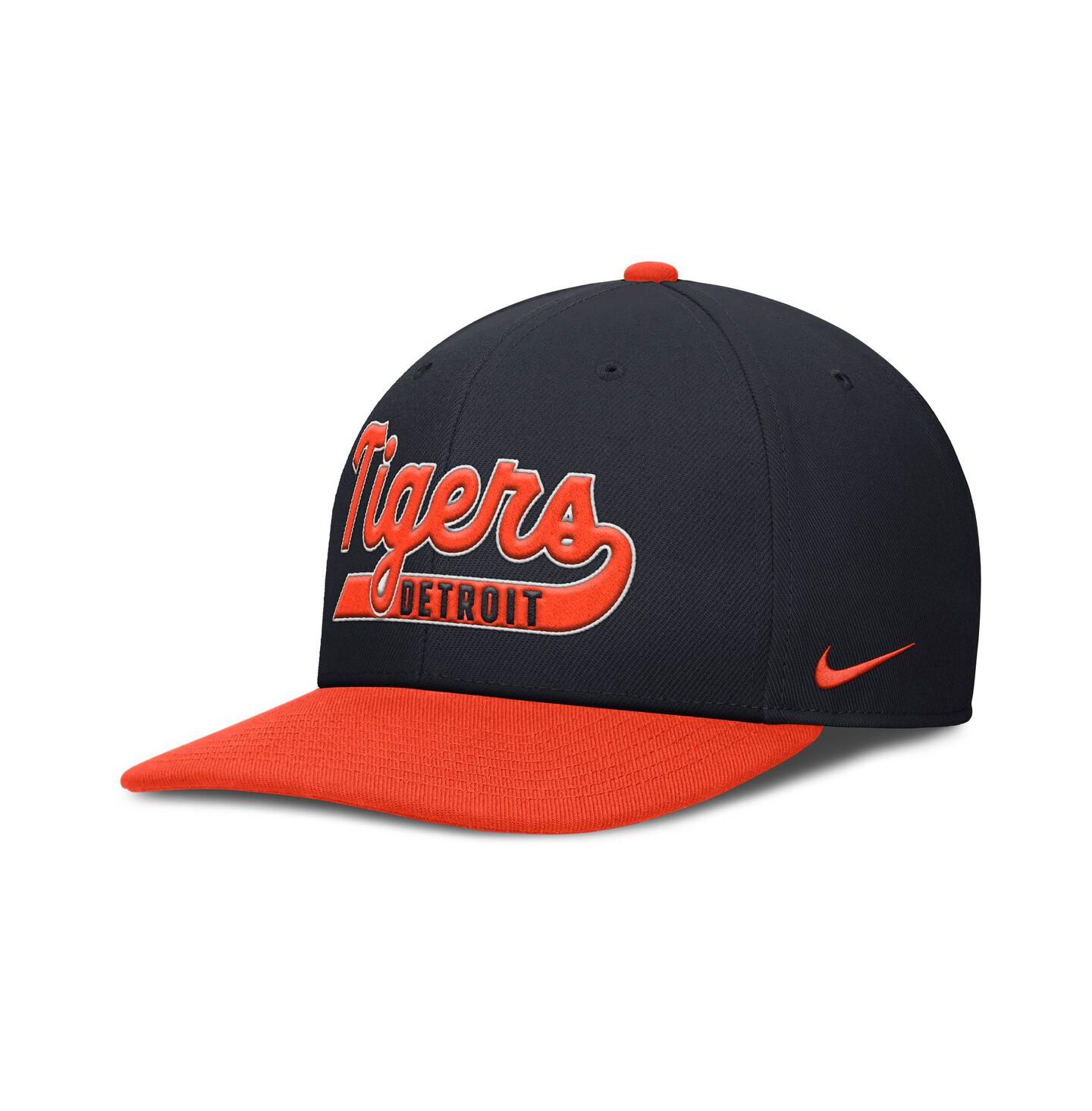 Мужская кепка Nike Navy/Orange Detroit Tigers Pro Performance Snapback Hat — фото 4