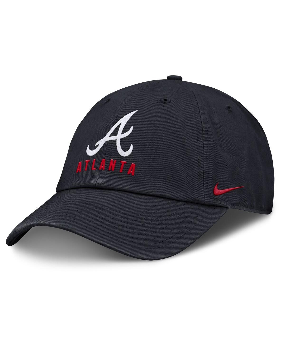 Nike Women's Navy Atlanta Braves Club Adjustable Hat In Navy