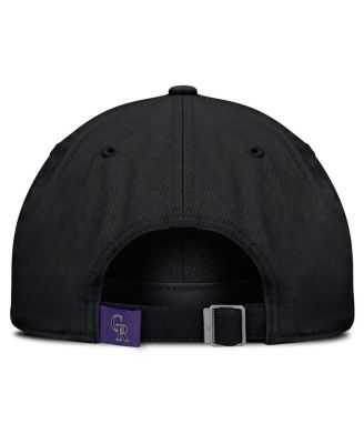Women's Black Colorado Rockies Club Adjustable Hat