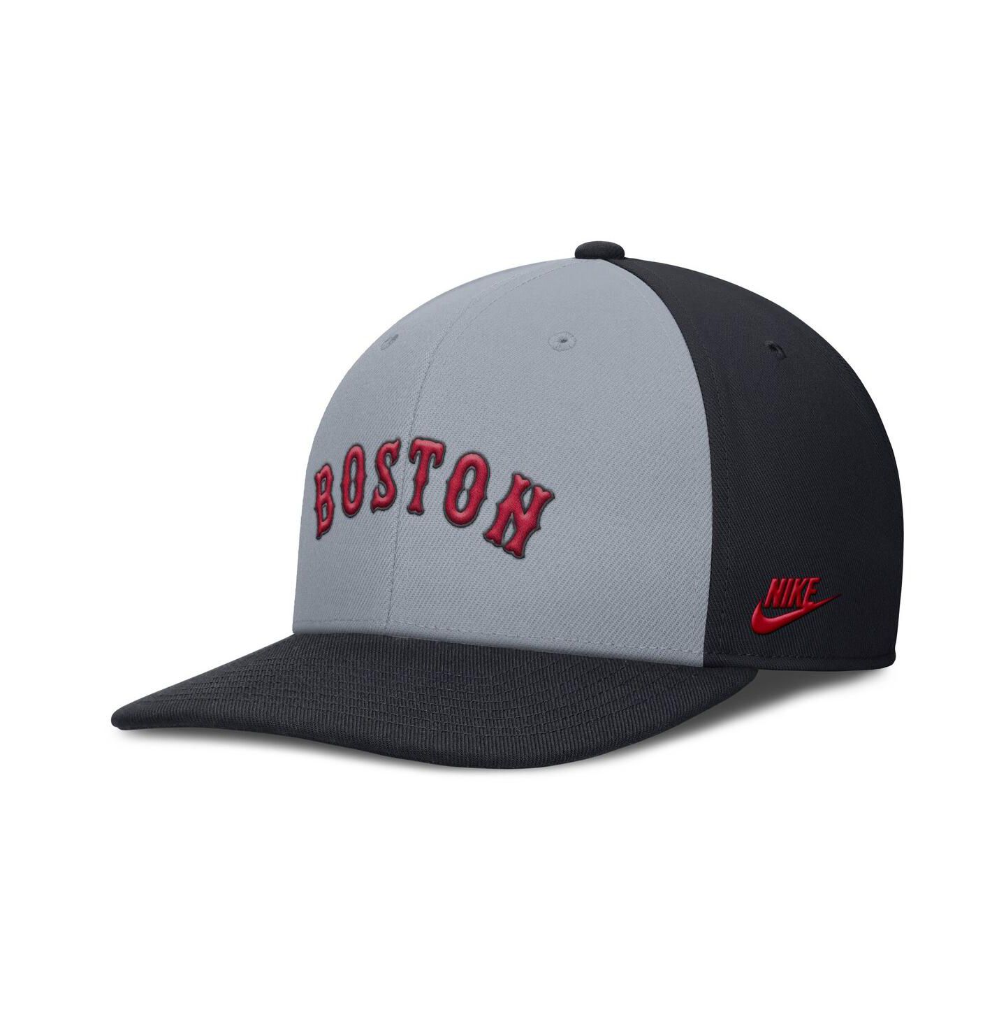 Мужская кепка Nike Gray/Navy Boston Red Sox Pro Performance Snapback Hat — фото 3