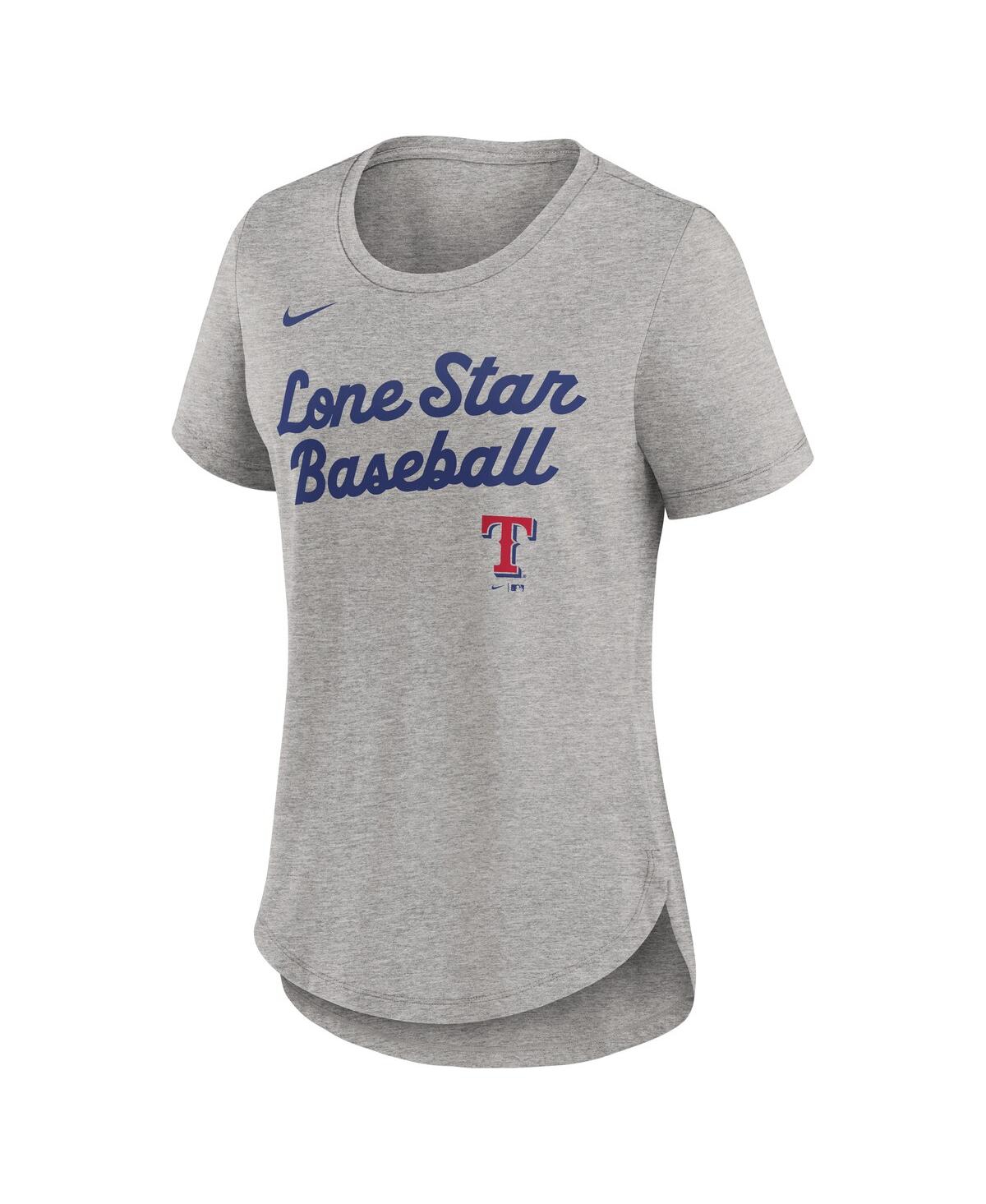Nike Heather Gray Minnesota Twins Script Tri-blend T-shirt In Gray